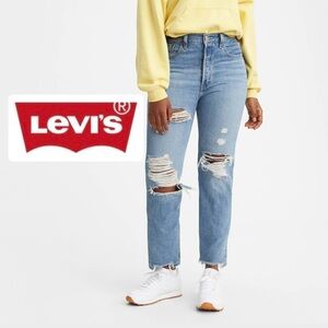 Levi's 501 Origin Women’s Straight Leg Jeans - Distressed Blue wash - W34 L30